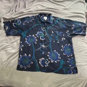Tommy Bahama XL relaxed navy shirt